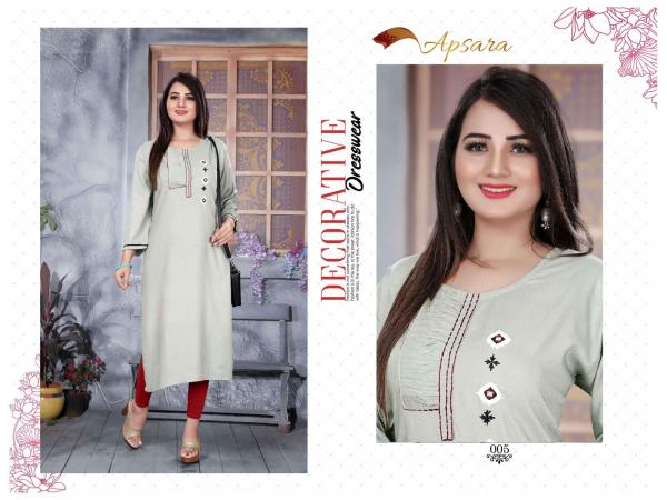 Aagya Apsara 3 Designer Rayon Embroidery Kurti